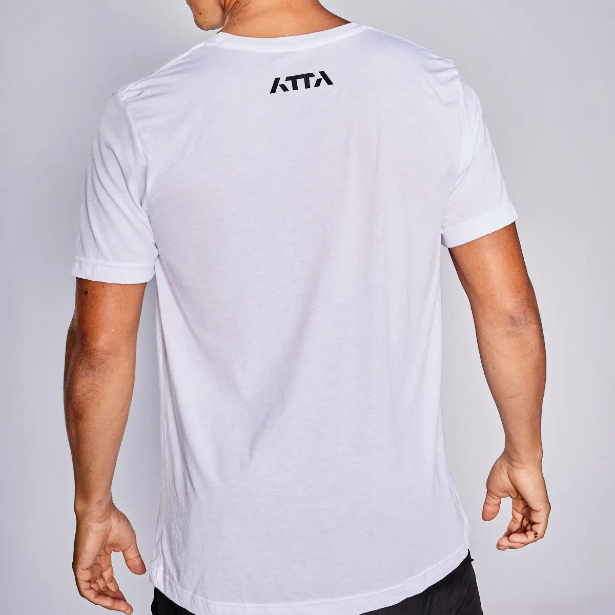 ATTA Mens Geometric A Tri-Blend Tee - White ATTA